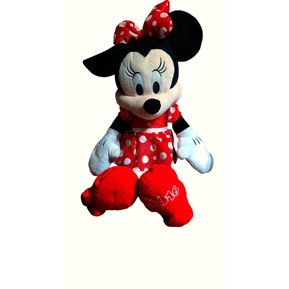 Disney Minnie Mouse 2016 Plush Dolls 2 Pack‎ Red Pink Polka Dot Outfit Toys - Picture 3 of 13